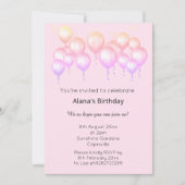 ELGANT MODERN BALLOON  PASTEL BIRTHDAY KAART (Voorkant)