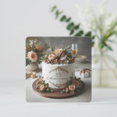 ELGANTE GEDEmpte BLOEMENHULDE JAARLIJKS TAART  (Staand voorkant)