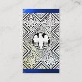 ELGF, blauwe saffier Visitekaartje (Achterkant)