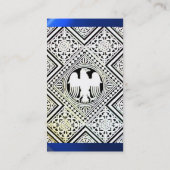 ELGF, MONOGRAM, blauwe saffier Visitekaartje (Achterkant)