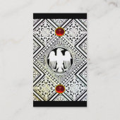 ELGF-MONOGRAM, heldere RODE RUBY Visitekaartje (Achterkant)