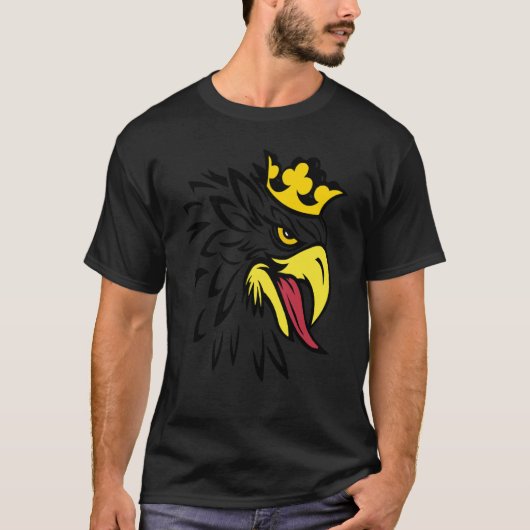 ELGF-VOGELS MET KROEIENDE JONGEN BOLD E T-SHIRT (Voorkant)