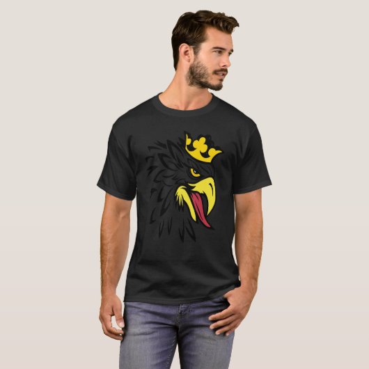 ELGF-VOGELS MET KROEIENDE JONGEN BOLD E T-SHIRT (Voorkant volledig)