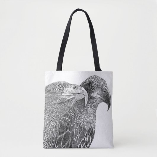 ELGF'S HARRIET + M FURRY FEATHER & FRIENDS 2 SIE TOTE BAG (Voorkant)