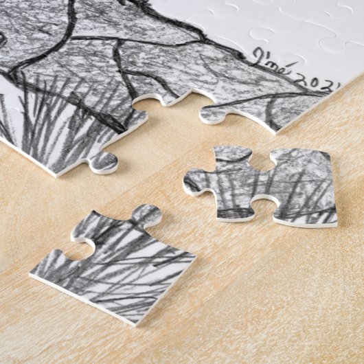 ELGF'S HARRIET + M HOME STERKER VLIEGEN. LEGPUZZEL (Zijkant)