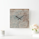 Elgin Illinois 1870 Plat Map Fox Downtown Vierkante Klok (Huis)