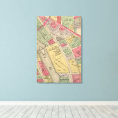 Elgin Illinois 1871 Map Elgin Watch Factory Canvas Afdruk (Insitu (Houten vloer))