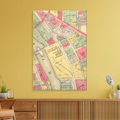 Elgin Illinois 1871 Map Elgin Watch Factory Canvas Afdruk (Insitu (Woonkamer))