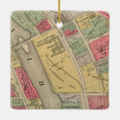 Elgin Illinois 1871 Map Elgin Watch Factory Keramisch Ornament (Achterkant)