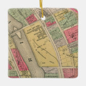 Elgin Illinois 1871 Map Elgin Watch Factory Keramisch Ornament (Voorkant)