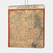 Elgin Illinois 1871 Map Keramisch Ornament (Links)