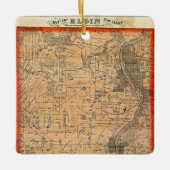 Elgin Illinois 1871 Map Keramisch Ornament (Voorkant)