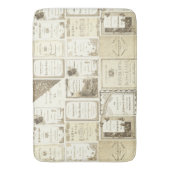 Elgin Illinois 1880's Club nodigt Sepia Paper uit Badmat (Voorkant Verticaal)