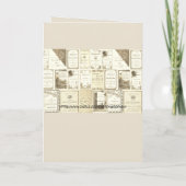 Elgin Illinois 1880's Sepia Club Invitations Party (Achterkant)