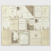 Elgin Illinois 1880's Sepia Club Invitations Party Cadeaupapier (Vlak)