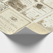 Elgin Illinois 1880's Sepia Club Invitations Party Cadeaupapier (Hoek)