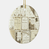 Elgin Illinois 1880's Sepia Club Invitations Party Keramisch Ornament (Rechts)