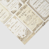 Elgin Illinois 1880's Sepia Club Invitations Party Tissuepapier (Detail)