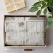 Elgin Illinois 1880's Sepia Club Invitations Party Tissuepapier (Geschenk)