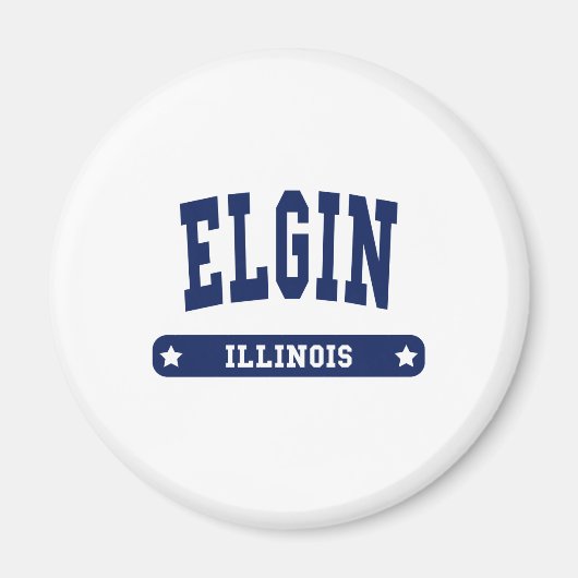 Elgin Illinois College Style-T-shirts Magneet (Voorkant)
