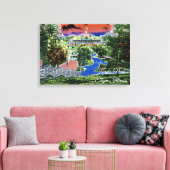 ELGIN ILLINOIS LORDS PARK PAVILION 1920'S ART UITZ CANVAS AFDRUK (Insitu (Woonkamer))