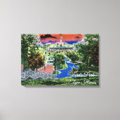 ELGIN ILLINOIS LORDS PARK PAVILION 1920'S ART UITZ CANVAS AFDRUK (Voorkant)