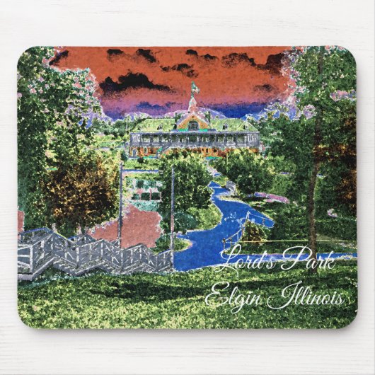 ELGIN ILLINOIS LORDS PARK PAVILION 1920'S ART UITZ MUISMAT (Voorkant)