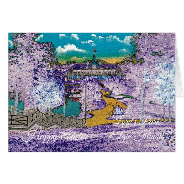 ELGIN ILLINOIS LORDS PARK PAVILION 1920'S Pasen (Voorkant Horizontaal)