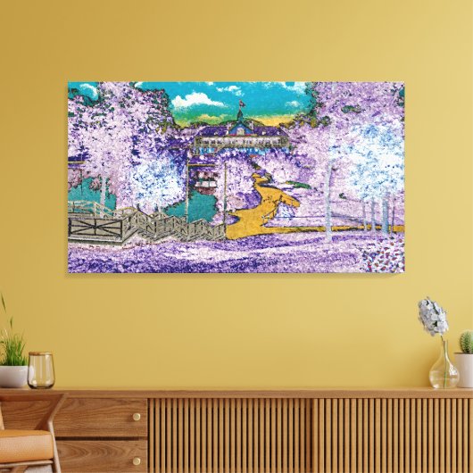 ELGIN ILLINOIS LORDS PARK PAVILION 1920'S Pasen Canvas Afdruk (Insitu (Woonkamer))