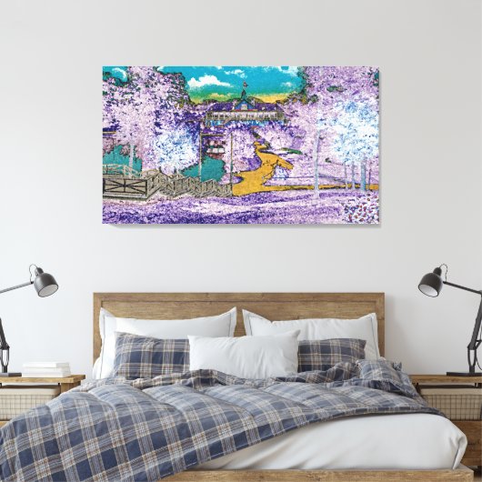 ELGIN ILLINOIS LORDS PARK PAVILION 1920'S Pasen Canvas Afdruk (Insitu (Slaapkamer))