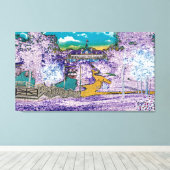 ELGIN ILLINOIS LORDS PARK PAVILION 1920'S Pasen Canvas Afdruk (Insitu (Houten vloer))