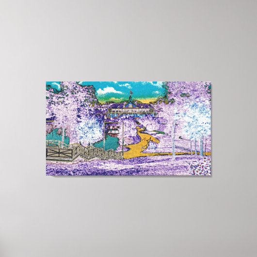 ELGIN ILLINOIS LORDS PARK PAVILION 1920'S Pasen Canvas Afdruk (Voorkant)