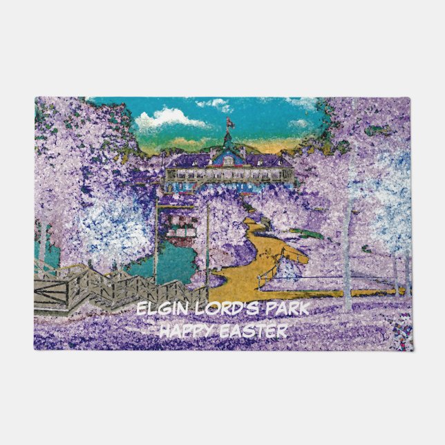 ELGIN ILLINOIS LORDS PARK PAVILION 1920'S Pasen Deurmat (Voorkant)