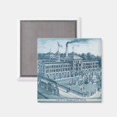 Elgin Watch Factory 1871 Afbeelding Elgin Illinois Magneet (Voorkant / Achterkant)