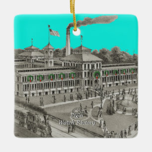 Elgin Watch Factory Elgin Illinois 1871 Keramisch Ornament