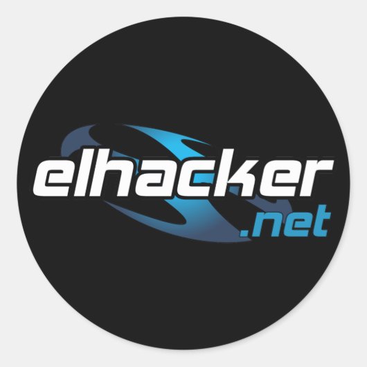 elhacker.net black ronde sticker (Voorkant)