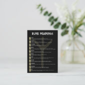 Elhaz Rune Symbol Betekenis Kaarten Visitekaartje (Staand voorkant)