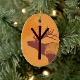 Elhaz Viking Rune Yule Ornament - Bescherming!