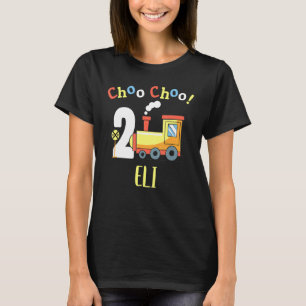 Eli Choo Choo Twee trein 2e verjaardag draaien 2 T-shirt