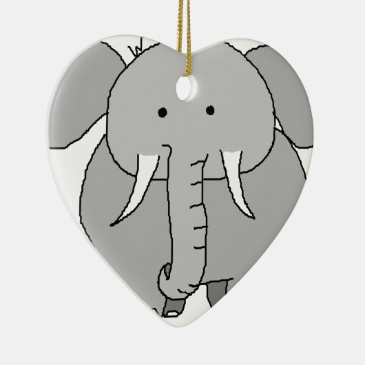 Eli de Elephant Keramisch Ornament (Rechts)
