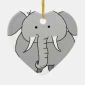 Eli de Elephant Keramisch Ornament (Voorkant)