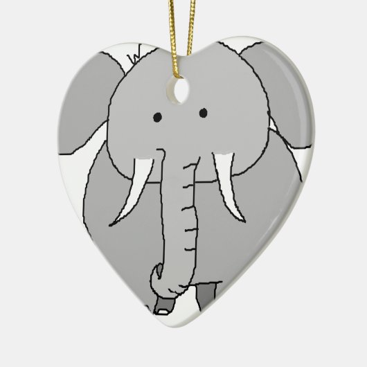 Eli de Elephant Keramisch Ornament (Links)
