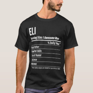 Eli Nutritional Facts Serving Size Calories T-shirt
