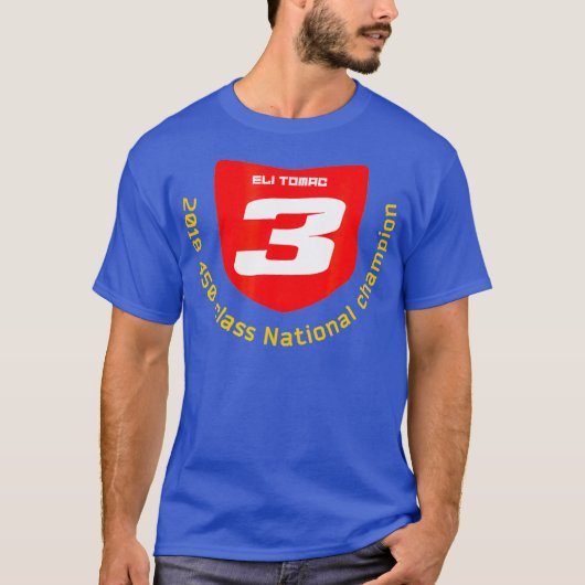 ELI TOMAC 2018 450 CHAMPION FAN TSHIRT RED BORD (Voorkant)