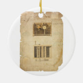 Eli Whitney's patent voor de katoengin in 1794 Keramisch Ornament (Achterkant)