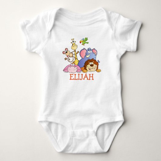 ELIA baby jongens naam kleding cadeau Romper (Voorkant)
