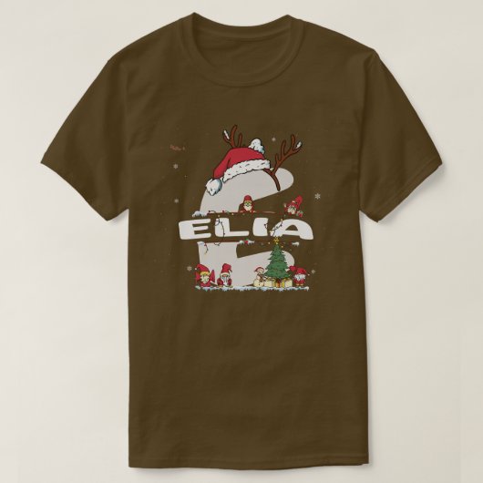 Elia Christmasw Elia Name for funny Xmas T-shirt (Design voorkant)