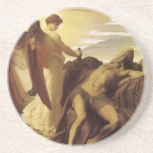Elia in de wildernis door Lord Frederic Leighton Zandsteen Onderzetter