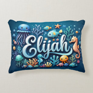 Elia Naam Ocean Theme Decoratief Zee Leven Accent Kussen