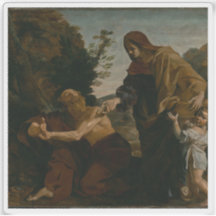 Elia ontvangt brood van de weduwe van Zarfath